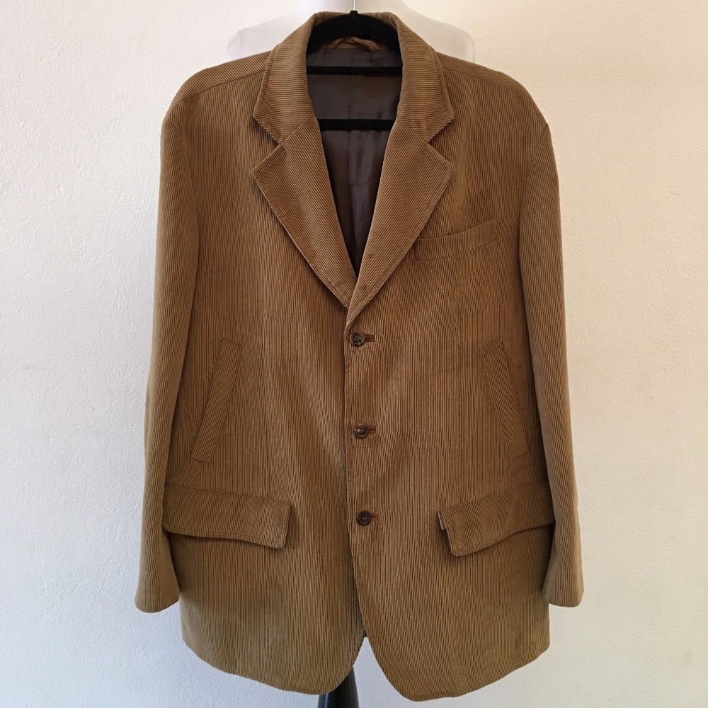 Paul & Shark Corduroy Brown Blazer Jacket Size 54